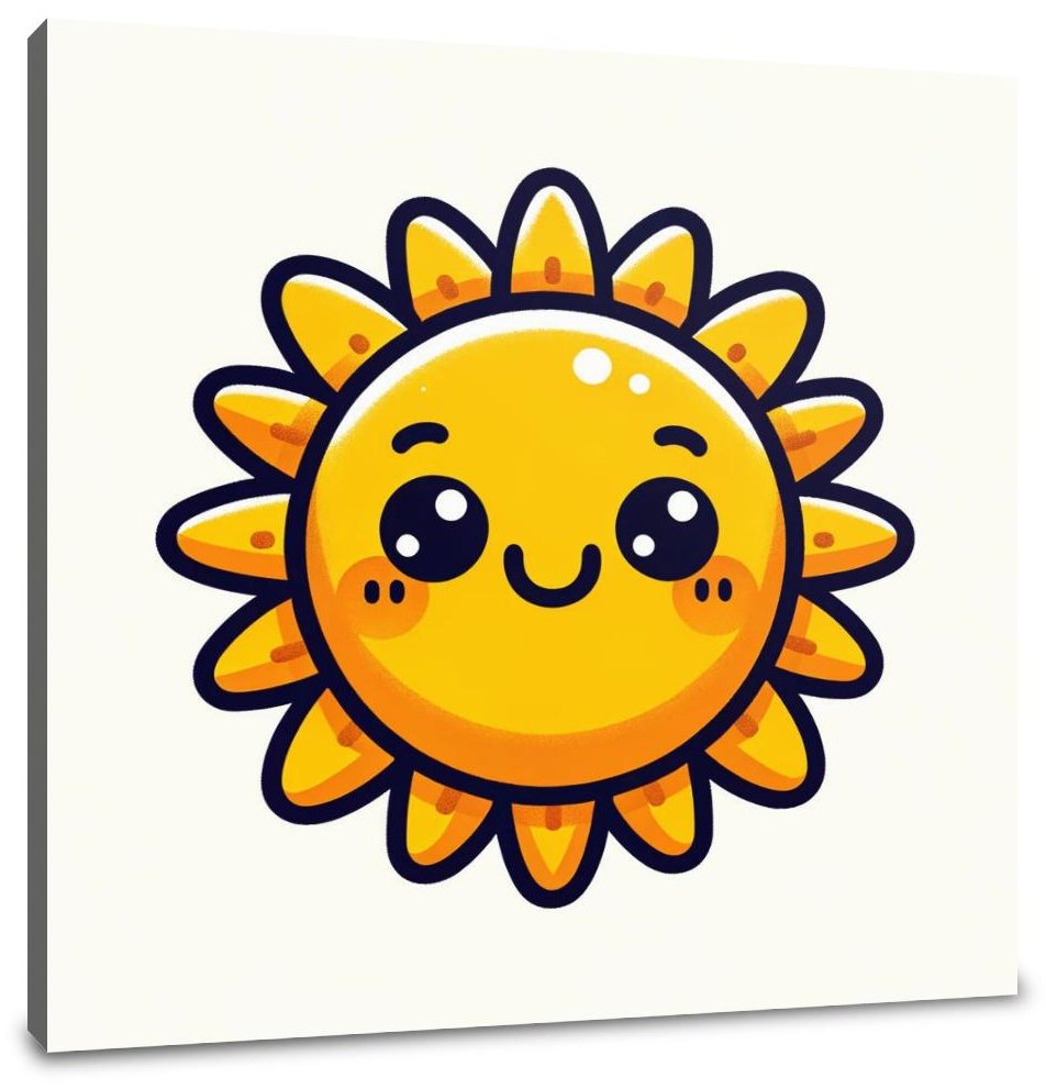 Cheerful Sun for Kids Canvas
