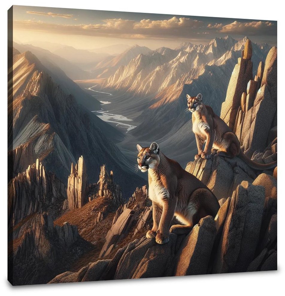 Mountain Lions Canvas