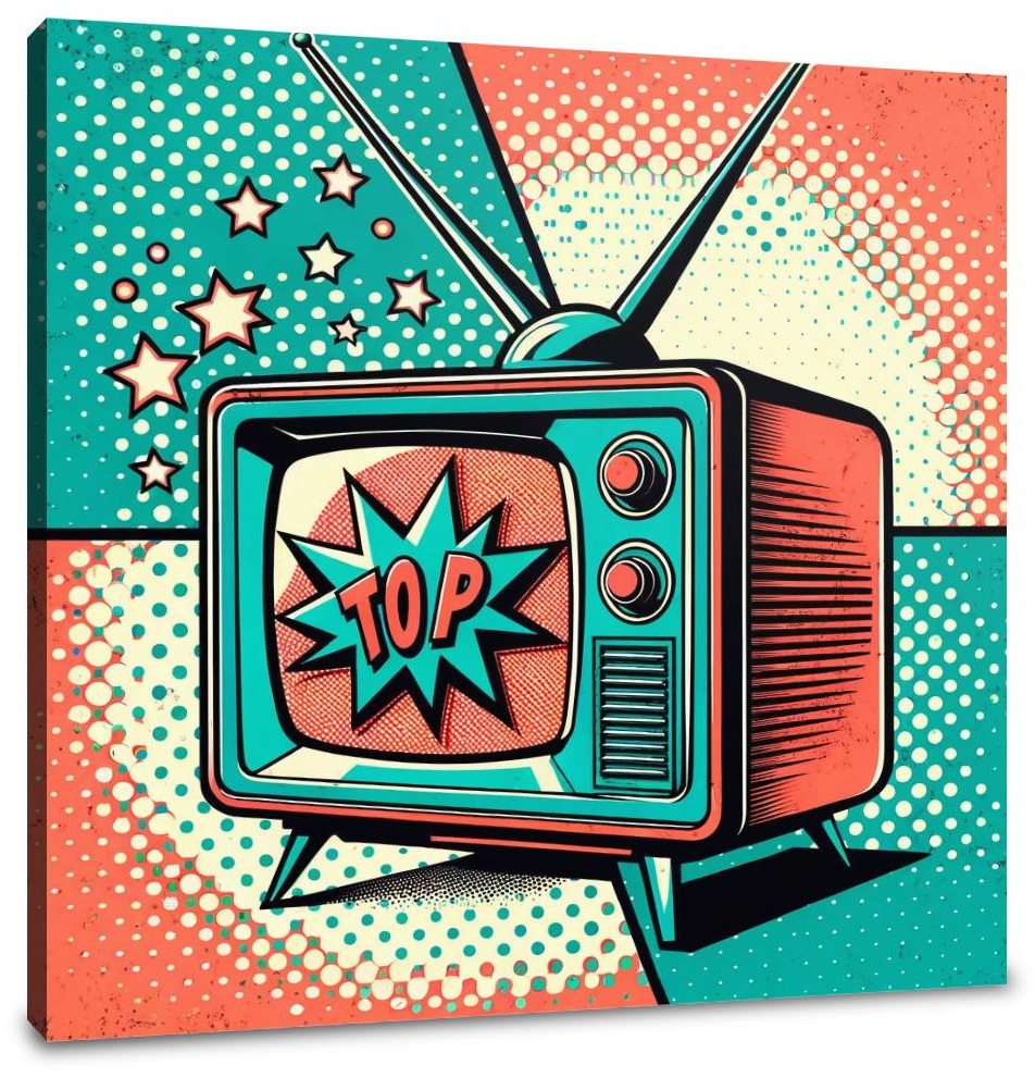 Retro TV Canvas