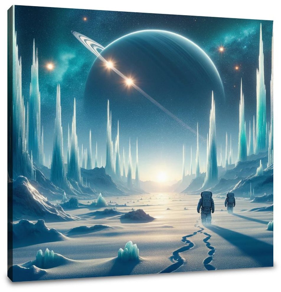 Icy Moon Explorers Canvas