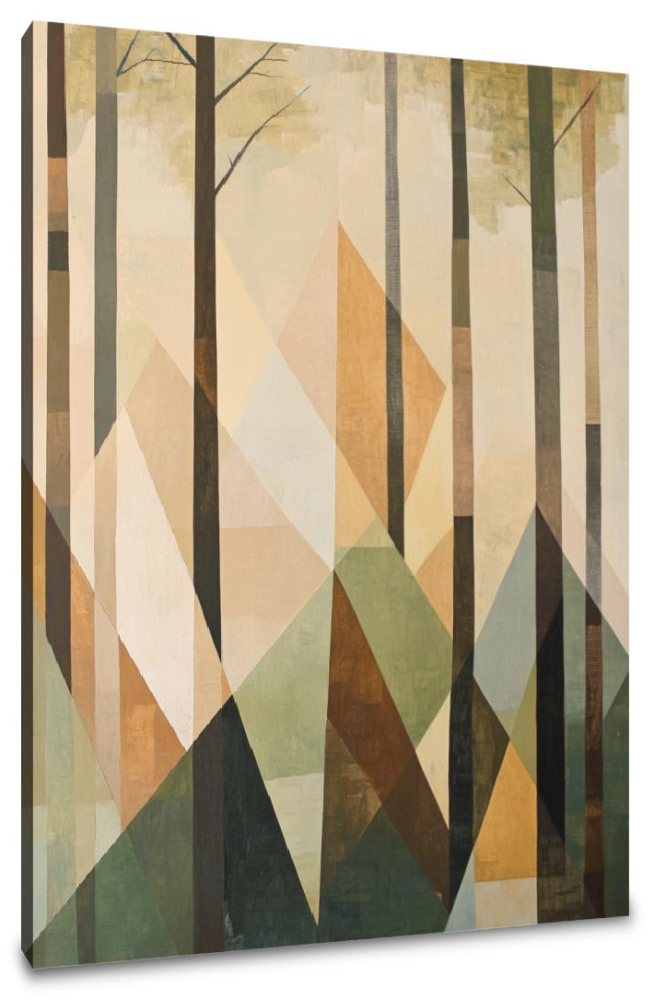 Triangular Forest Serenity Canvas