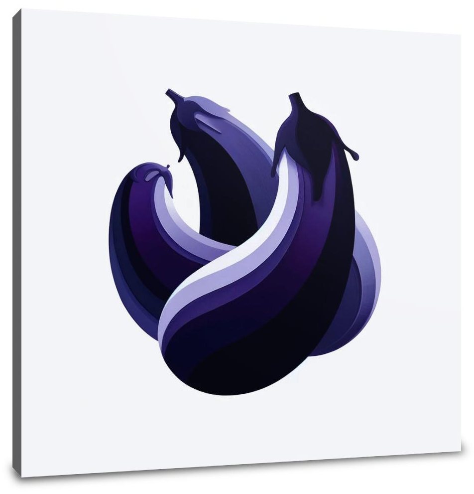 Abstract Aubergine Assembly Canvas