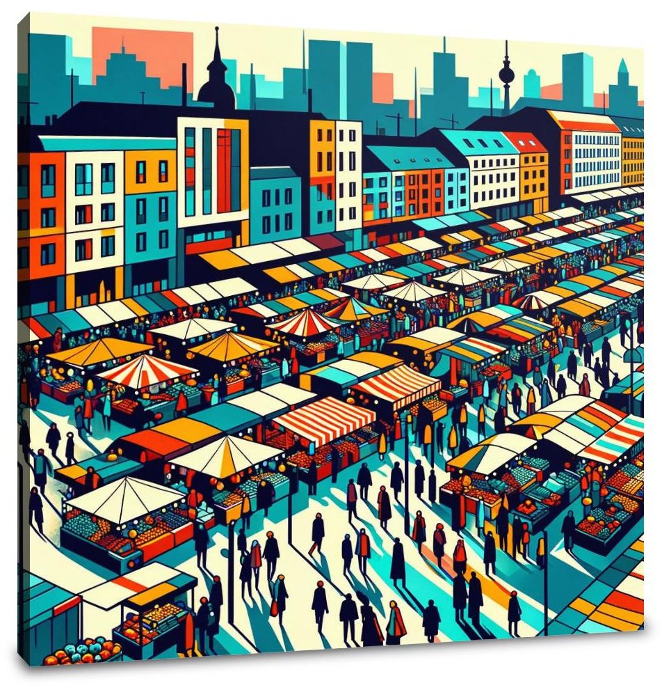Vienna Naschmarkt Colors Canvas