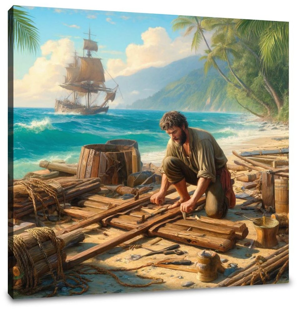 Island Raft Builder Canvas
