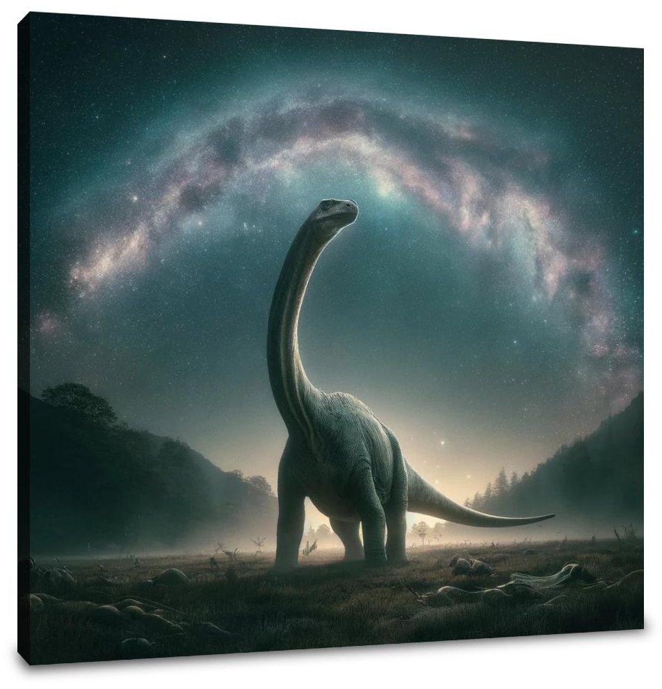 Cosmic Wonder Brachiosaurus Canvas