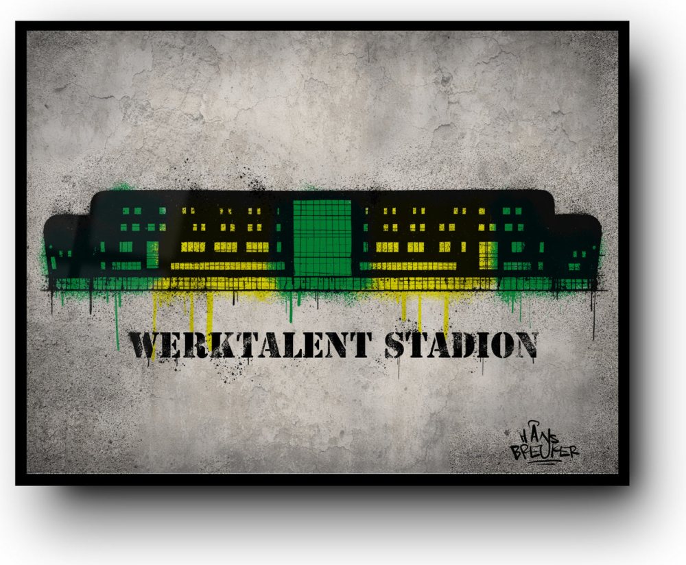 Werktalent ADO Den Haag stadium stencil art
