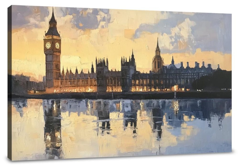 Golden Majesty of Big Ben Canvas