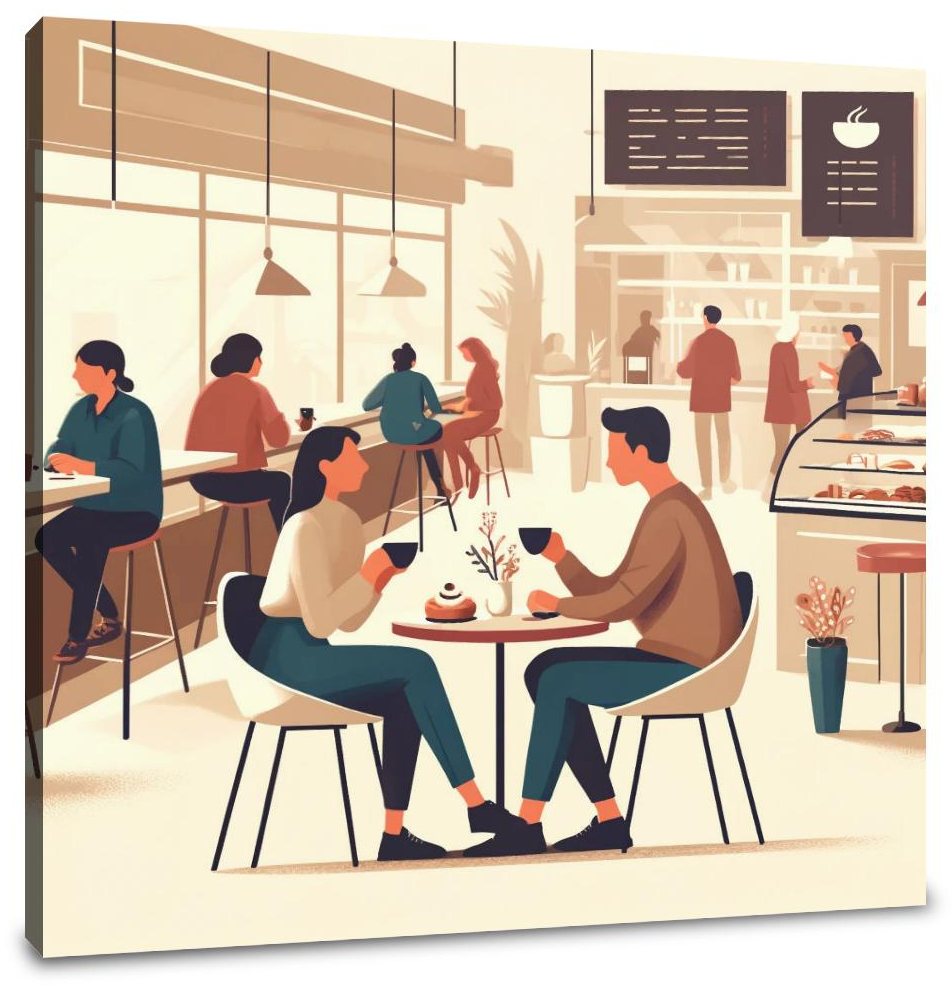 Coffee Time Friends Canvas