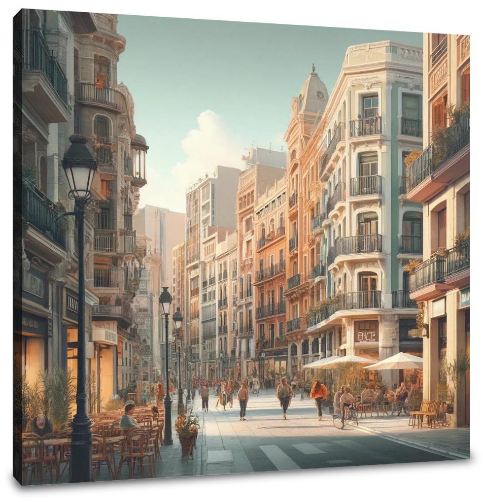 Calle de la Paz Valencia Canvas