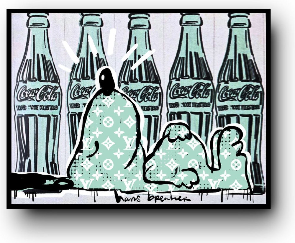Doggy bottle pop art