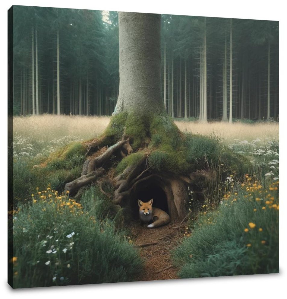 Hidden Fox Den Canvas