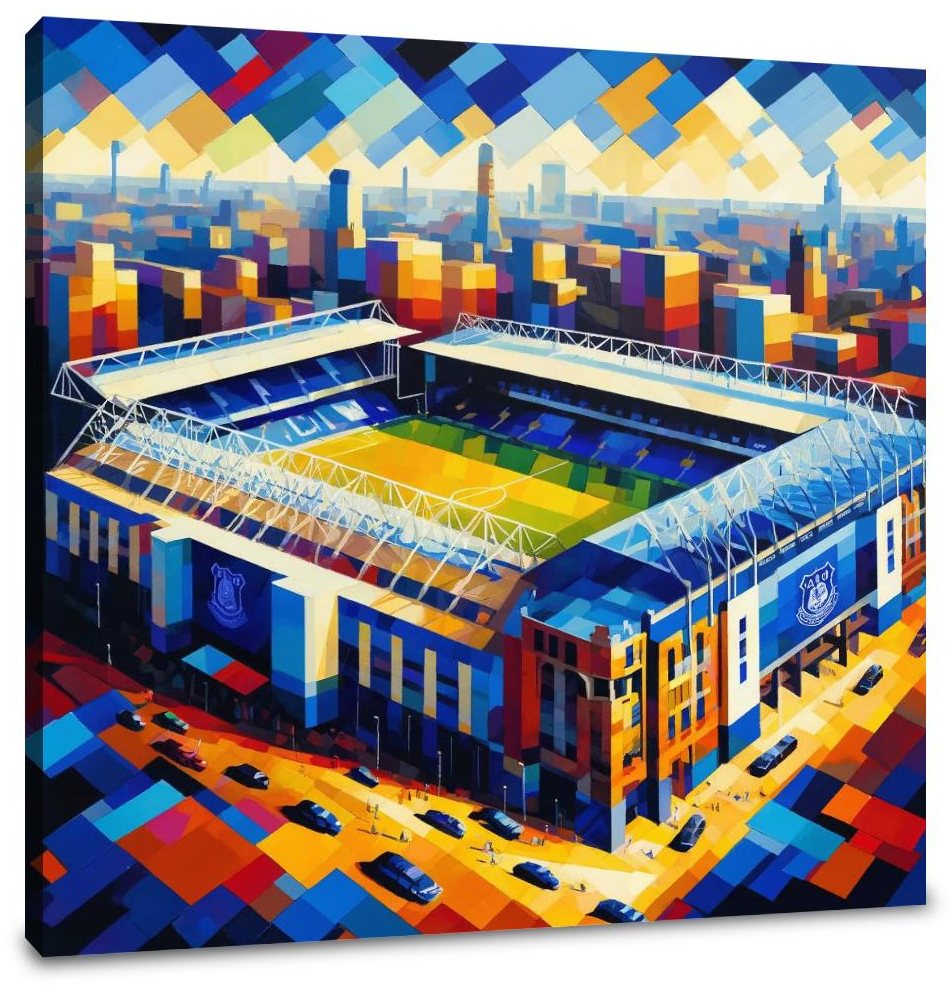Cubist Goodison Park Liverpool Canvas