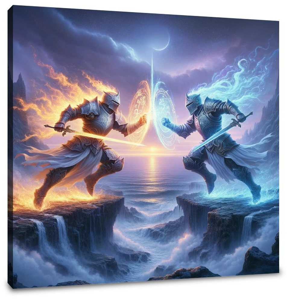 Knights of Elemental Fury Canvas