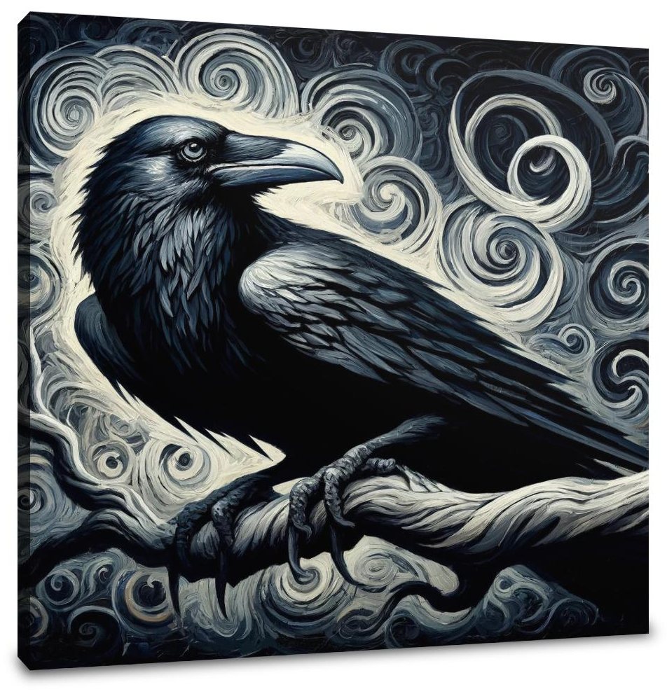 Gothic Raven Canvas