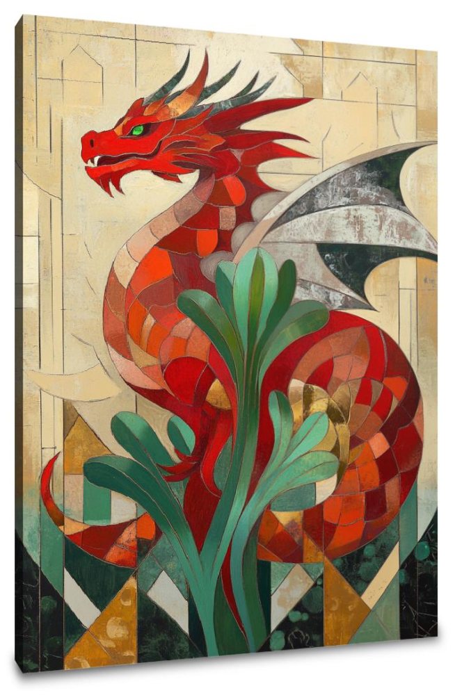 Welsh Dragon Leek Canvas