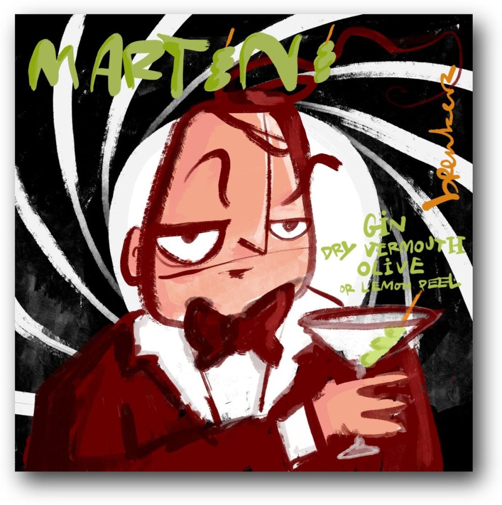 Martini cocktail . ICON