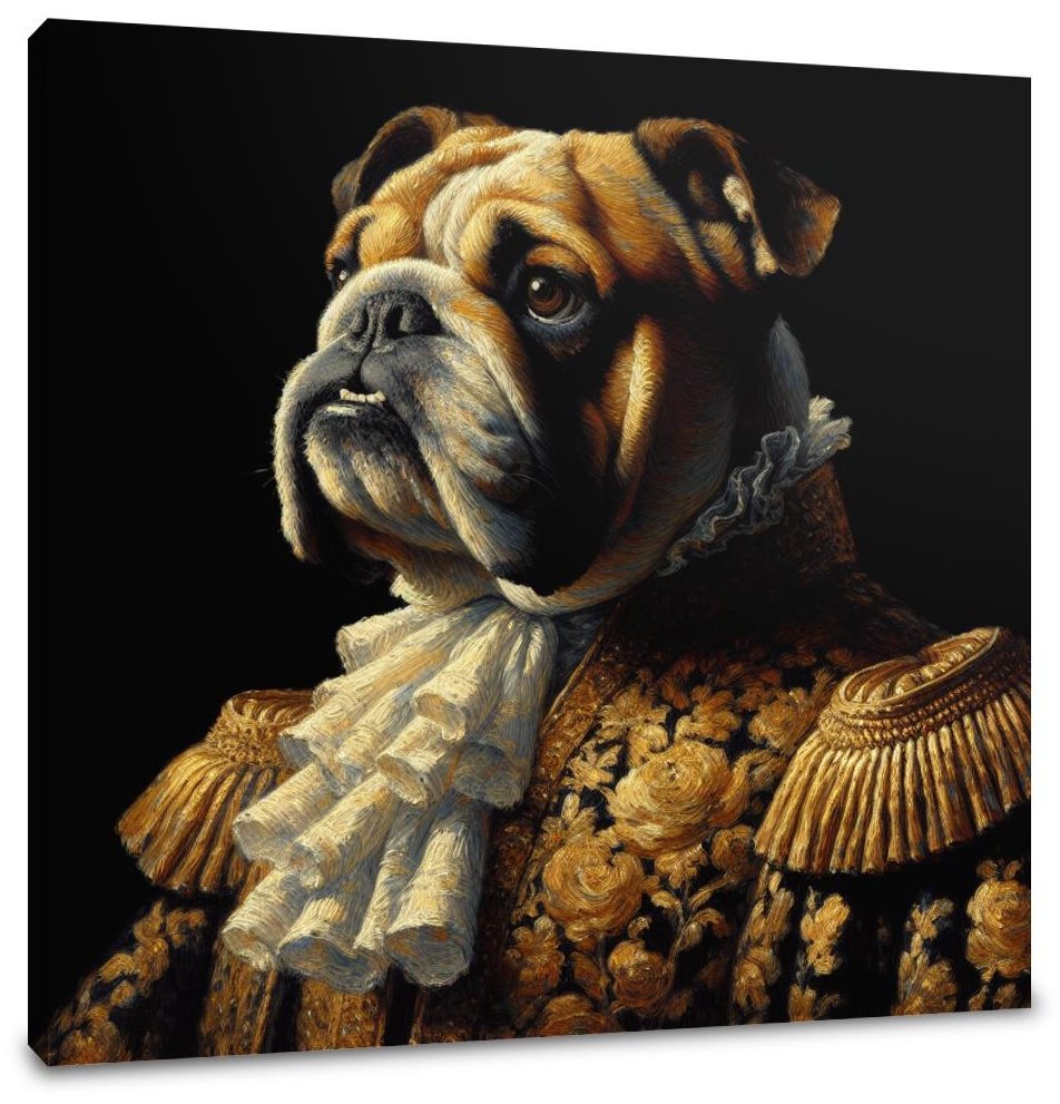 Regal Bulldog Majesty Canvas