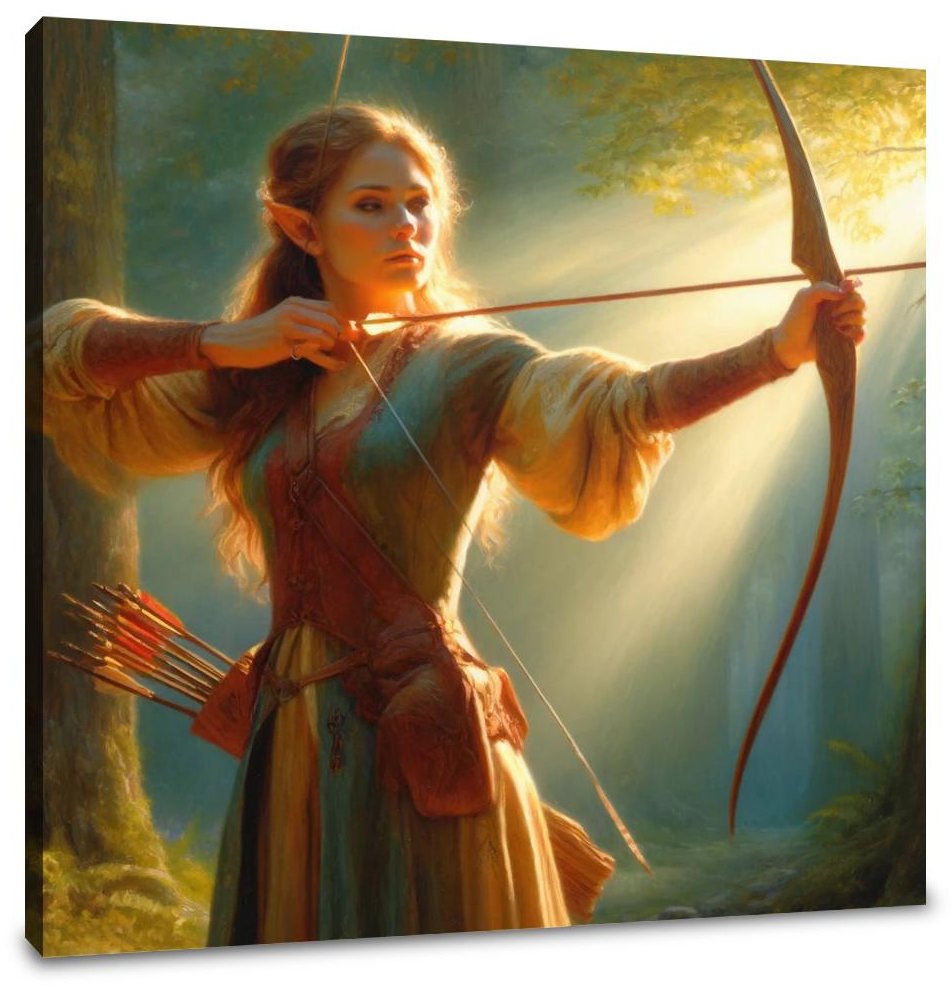 Forest Archer Elf Canvas