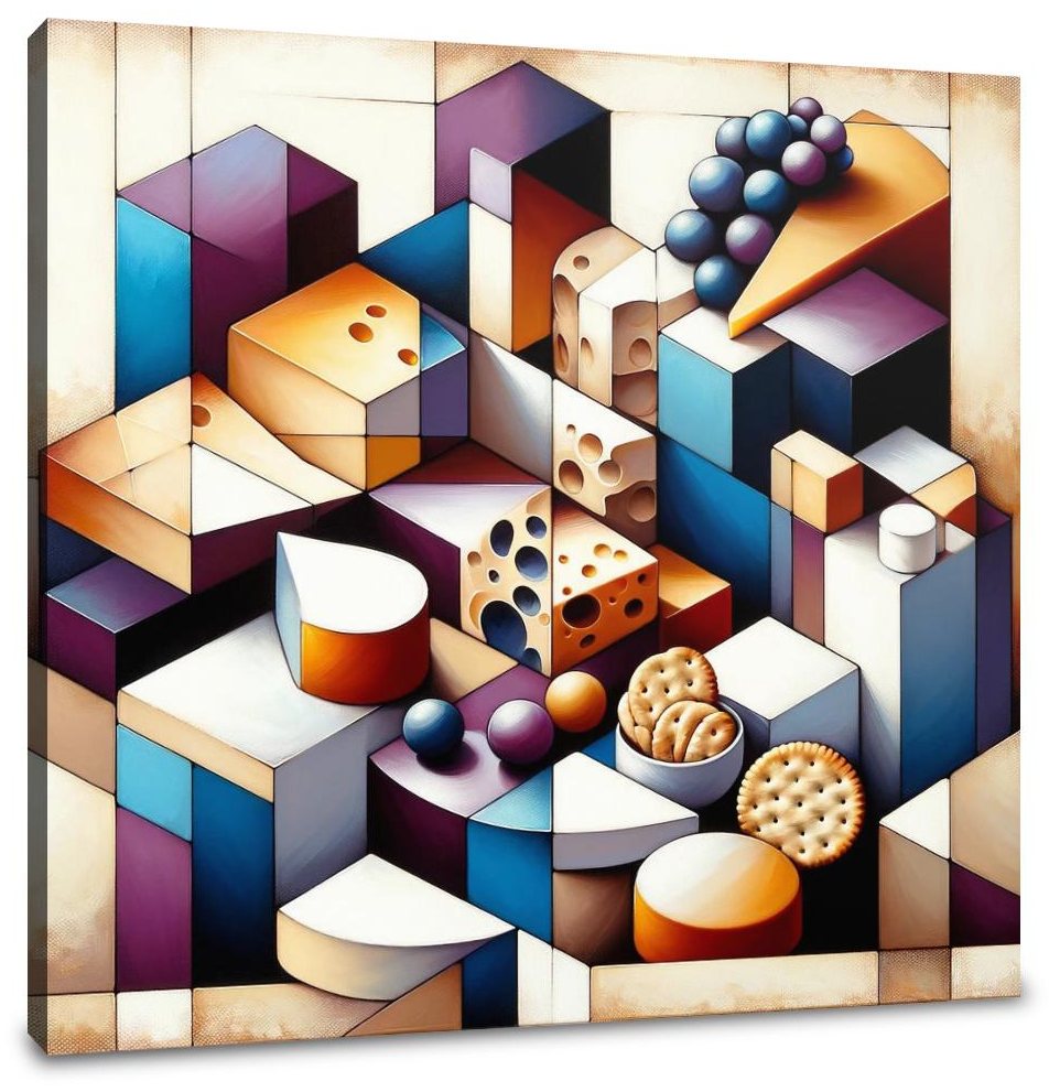 Cheese Platter Geometry Canvas