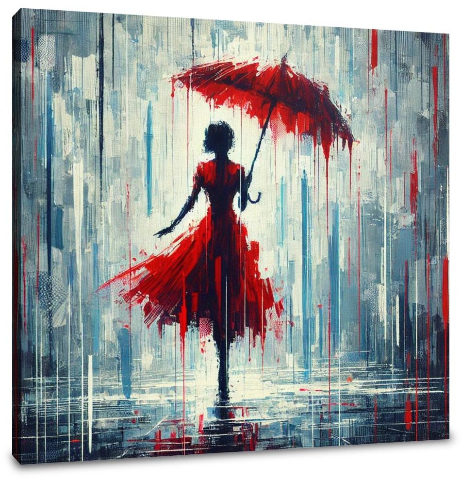 Rainy Day Silhouette Canvas