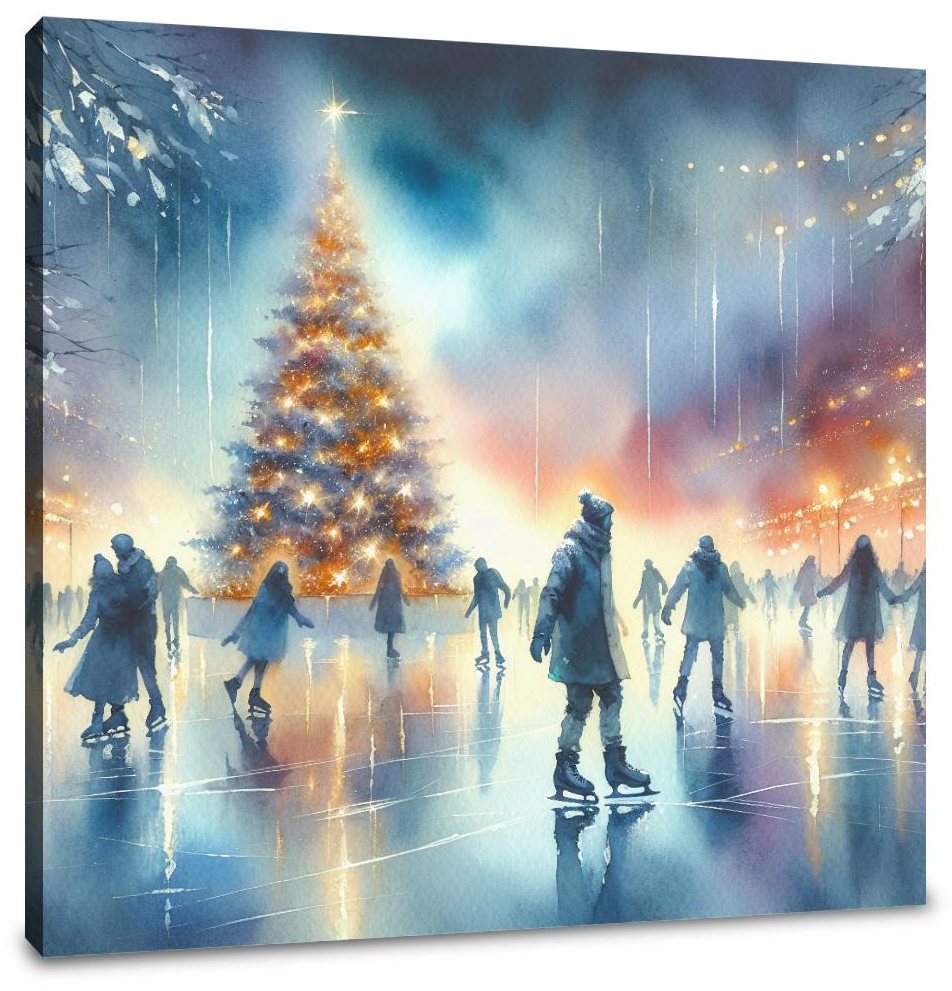 Winter Reflections Twilight Canvas