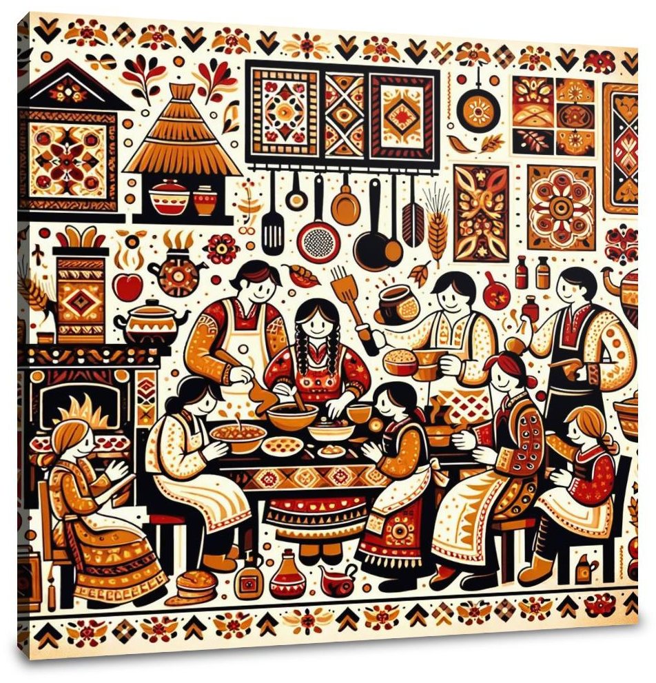 Communal Kitchen Joy Canvas