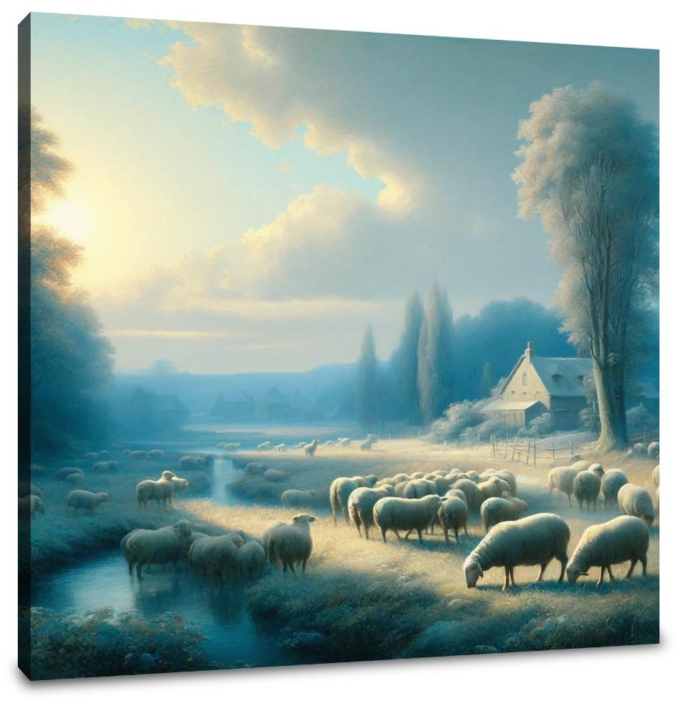 Classical Pastoral Sheep Canvas