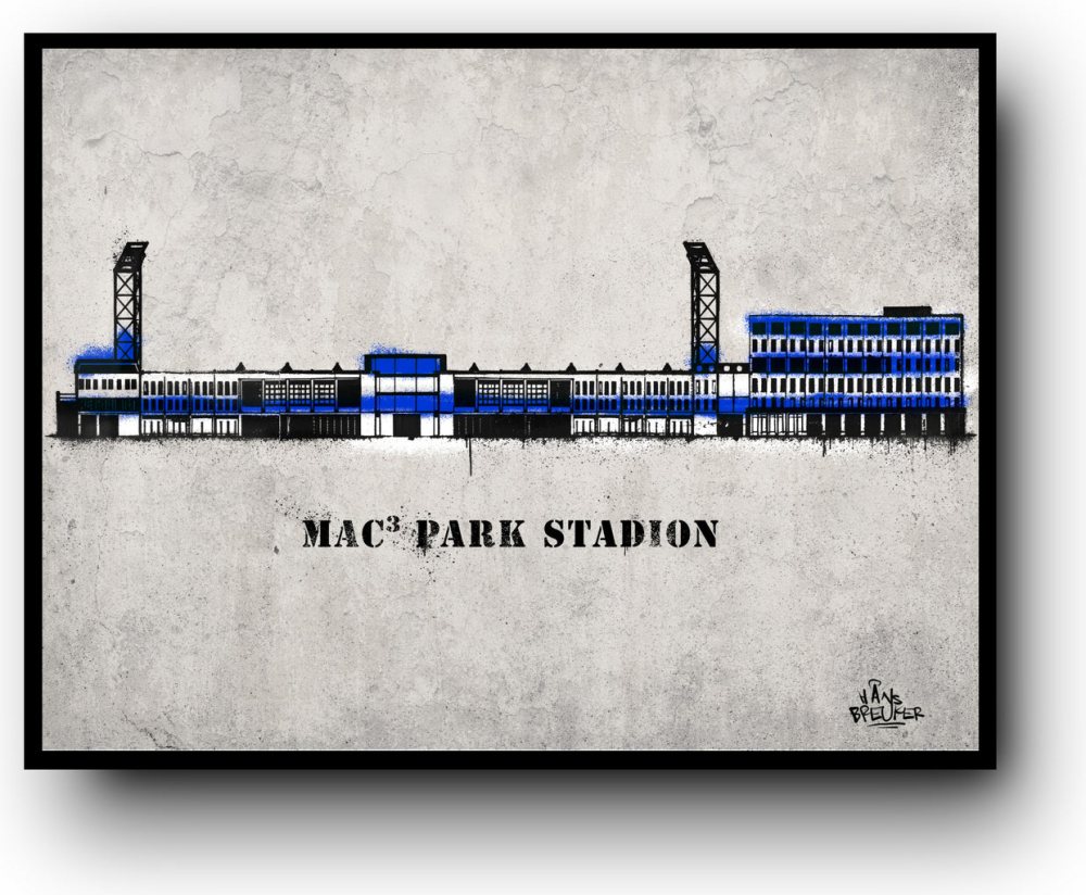 Mac3Park stadium stencil art