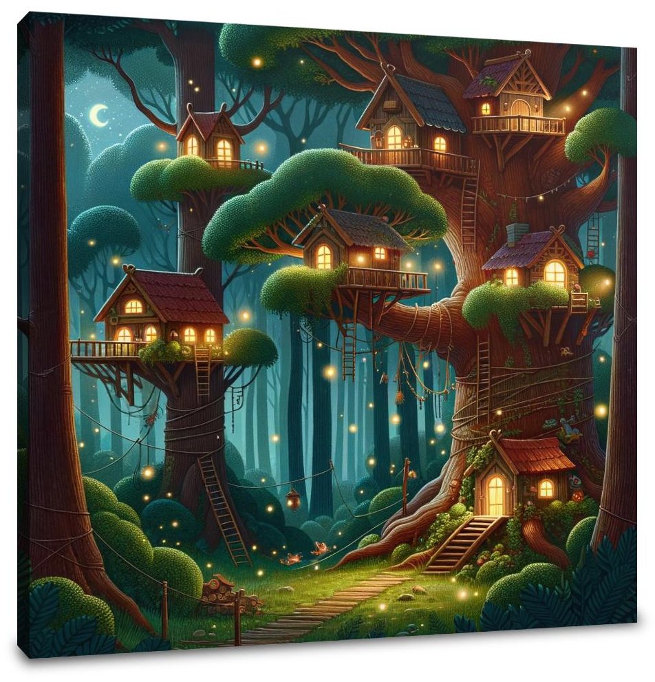 Twilight Treetop Canvas