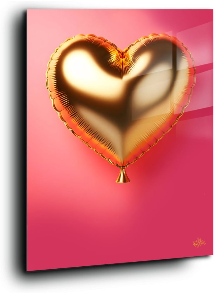 Heart Balloon Pink Gold.