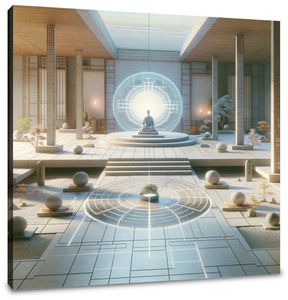 Serene Digital Zen Canvas