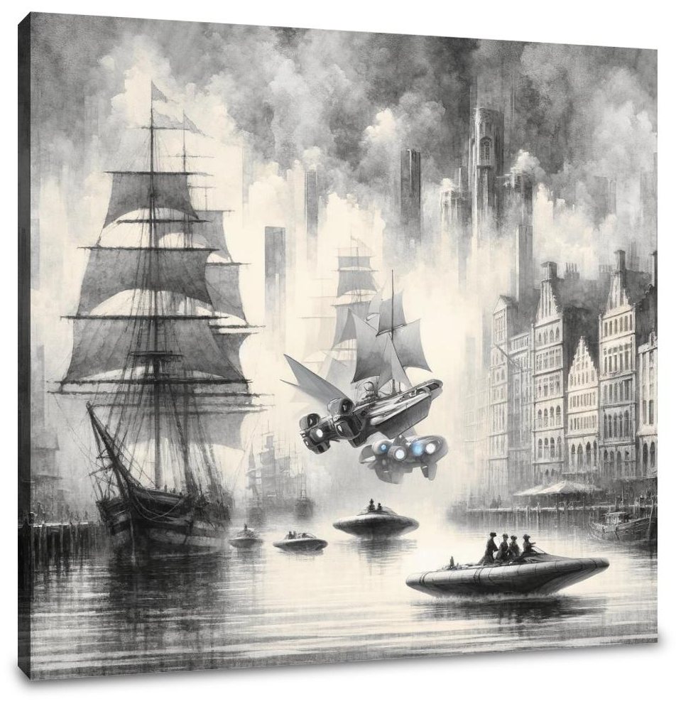 Timeless Harbor Echoes Canvas