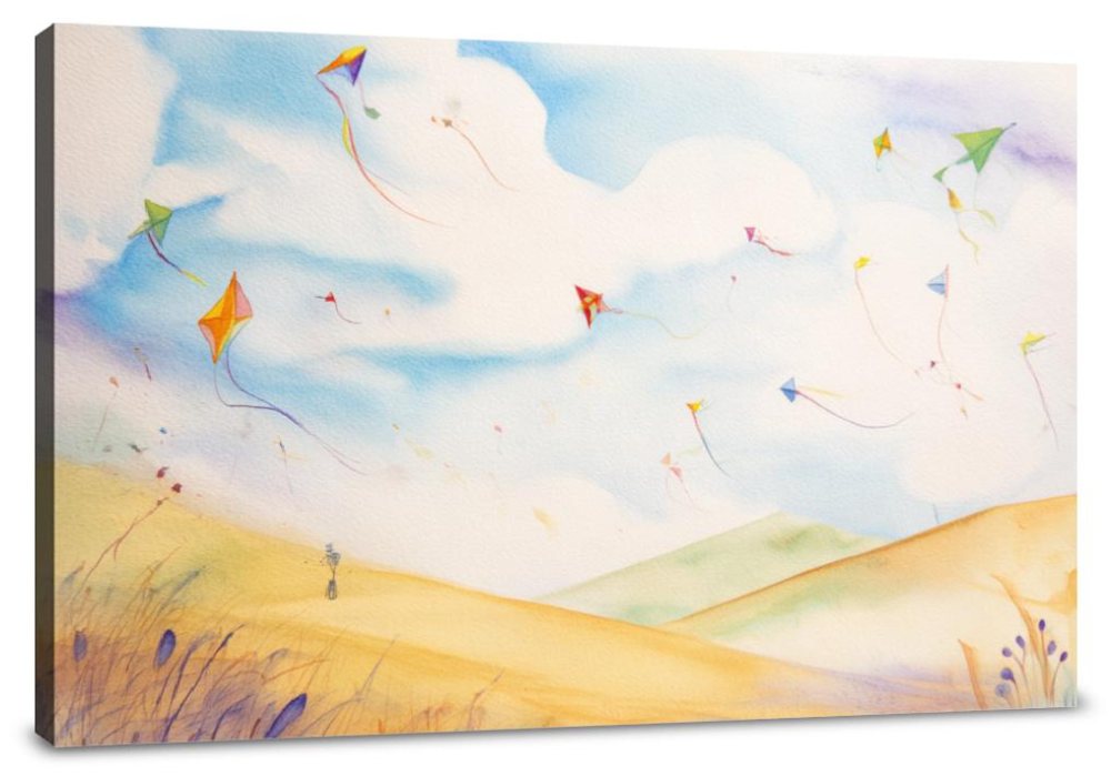 Kites in the Wind Canvas