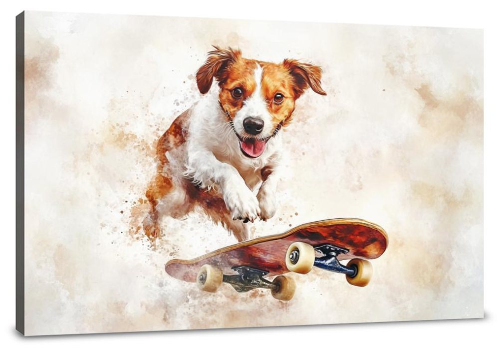 Dog on Wheels Canvas