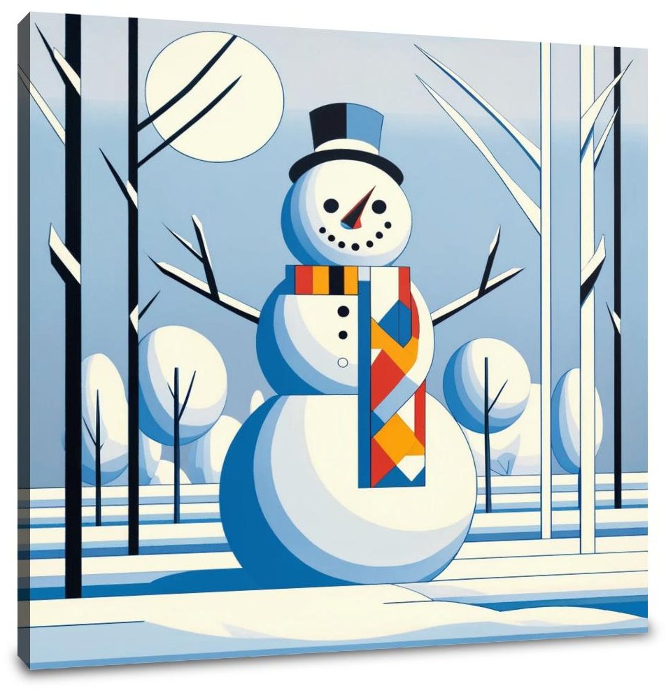 Geometric Winter Canvas