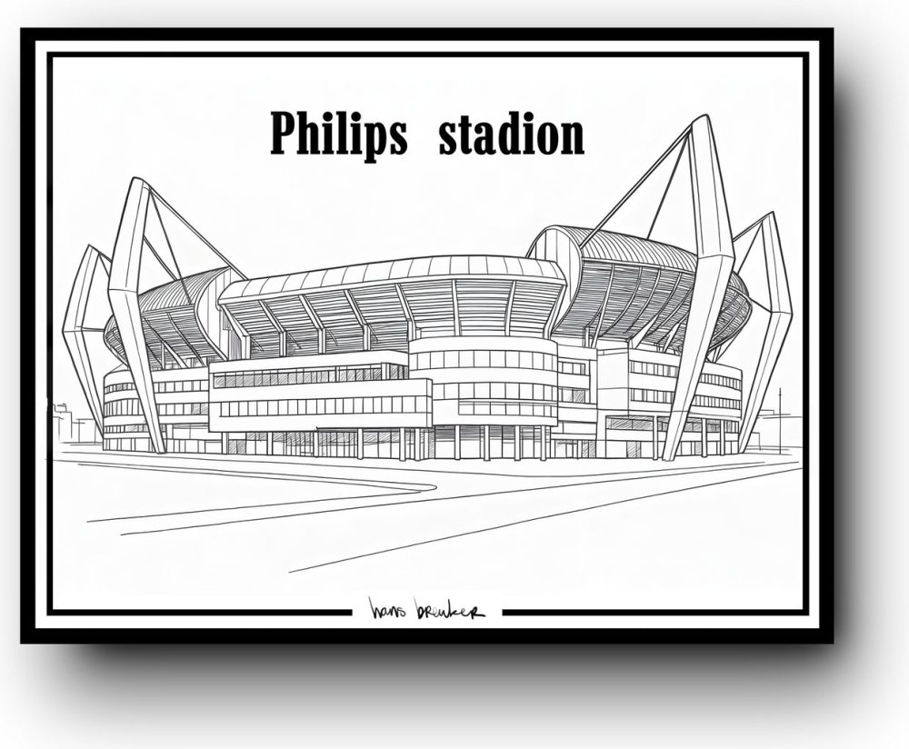 PSV Stadium line art