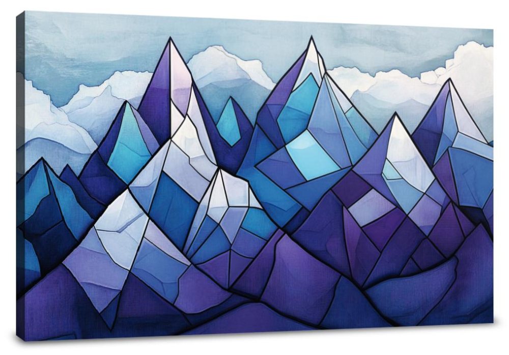 Geometric Peaks Expression Canvas
