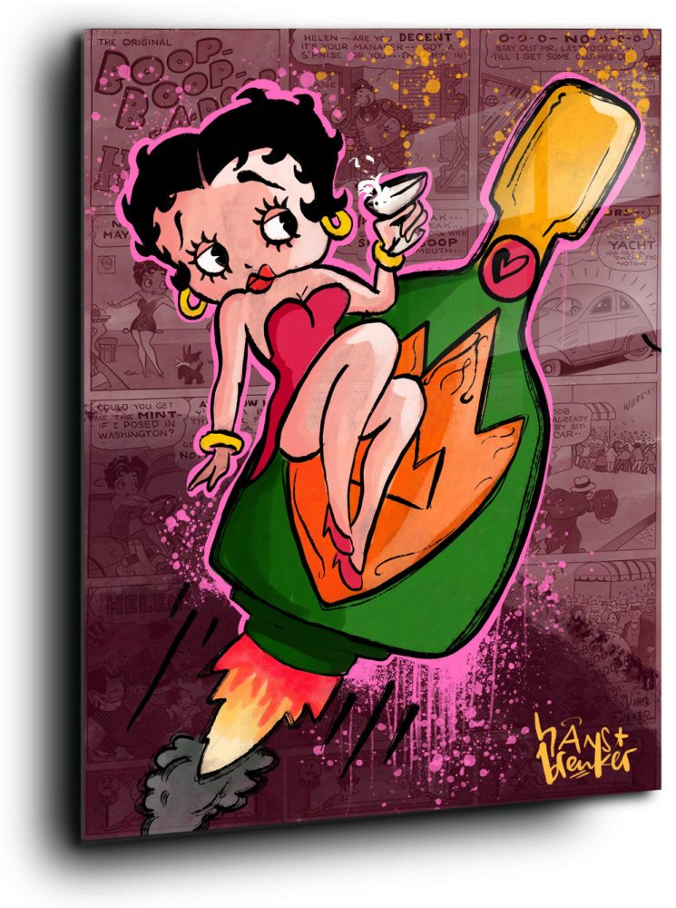 Champagne rocket, comic art