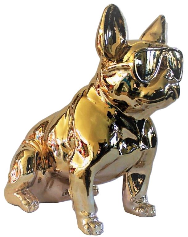 Franse Bull Dog Goud met bril