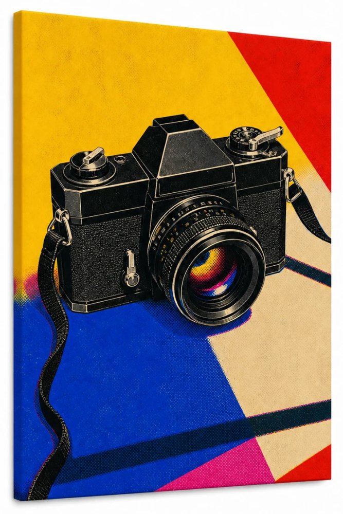 Camera In Colour Canvas