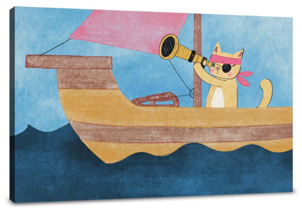 Pirate Cat's Adventure Canvas