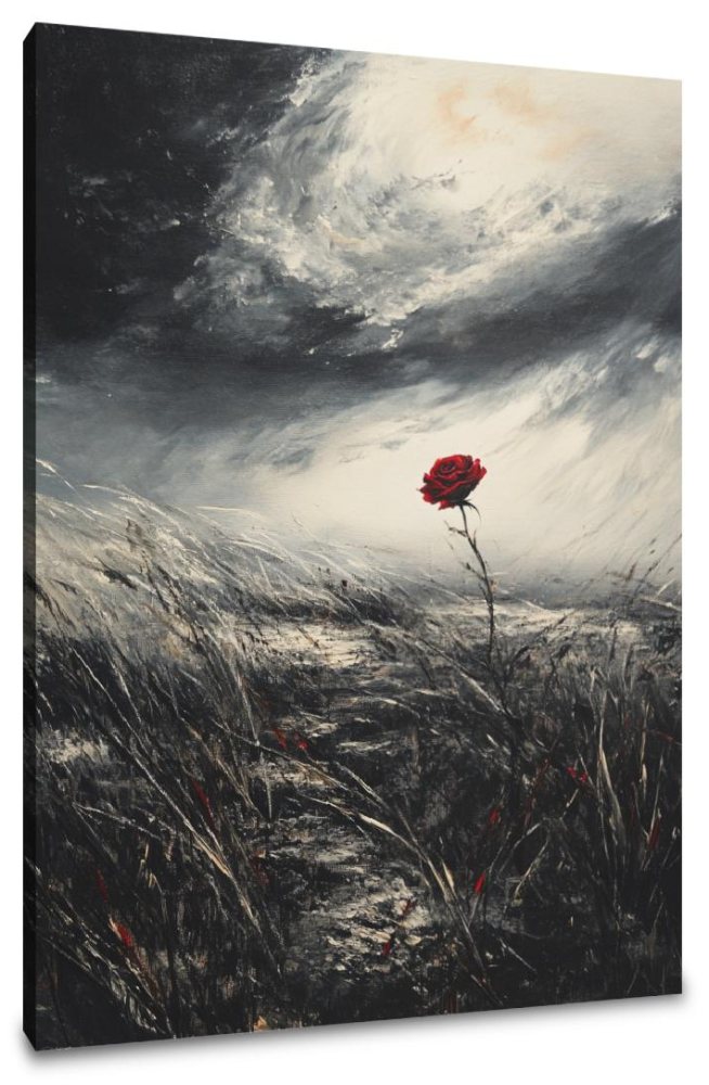 Crimson Rose Serenade Canvas
