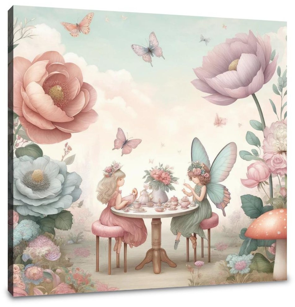 Fairy Garden Tea Party Canvas