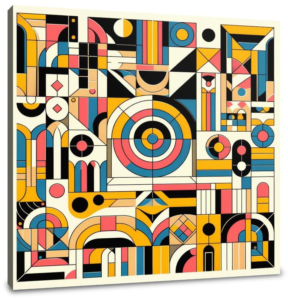 Vibrant Geometric Harmony Canvas