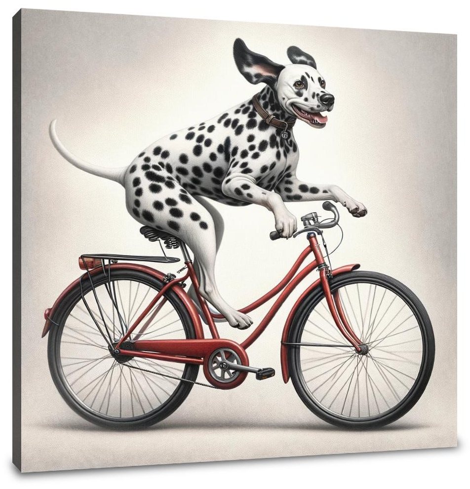 Pedalling Pooch Adventure Canvas