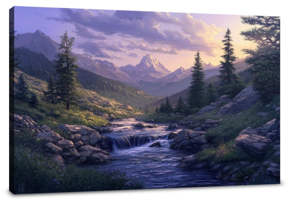 Twilight Tranquillity Mountain Canvas