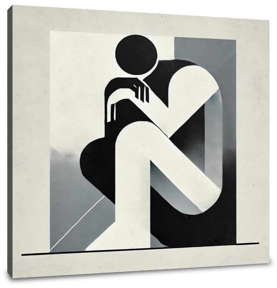 Contemplative Silhouette Canvas