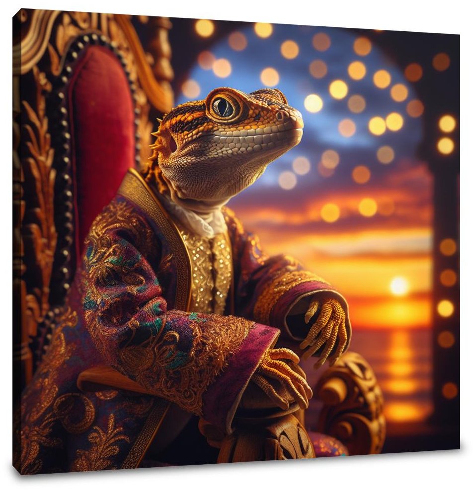 Regal Reptile Royalty Canvas