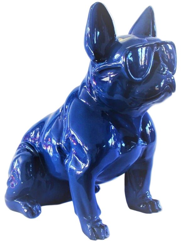 Franse Bull Dog Blauw met bril
