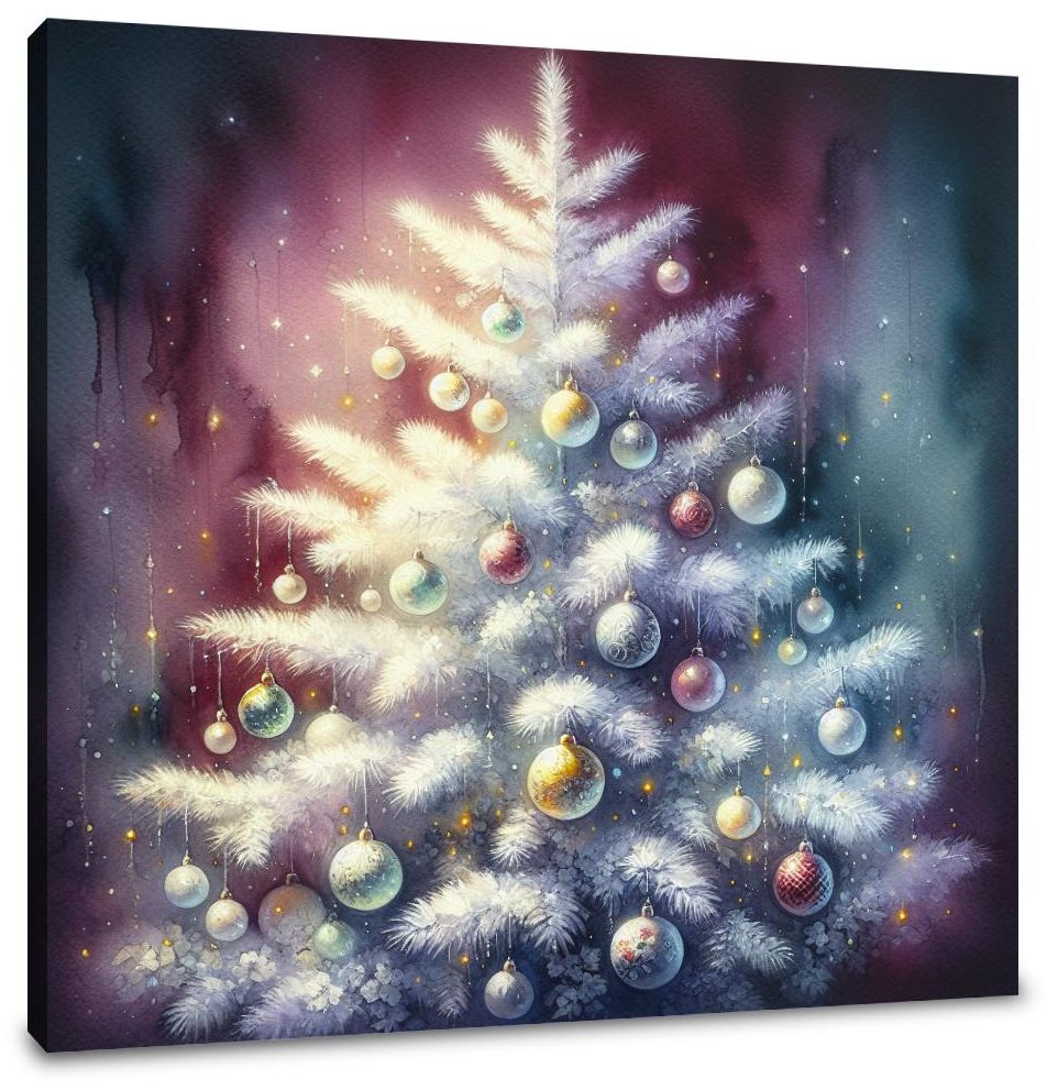 Melancholic Christmas Serenity Canvas
